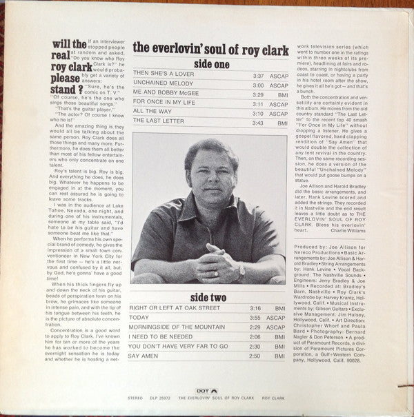 Roy Clark : The Everlovin' Soul Of Roy Clark (LP, Album)