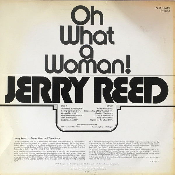 Jerry Reed : Oh What A Woman! (LP, Album, Comp)