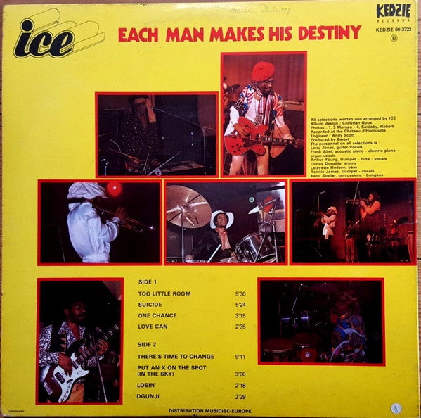 Ice (3) : Each Man Makes His Destiny (LP, Album, Gat)