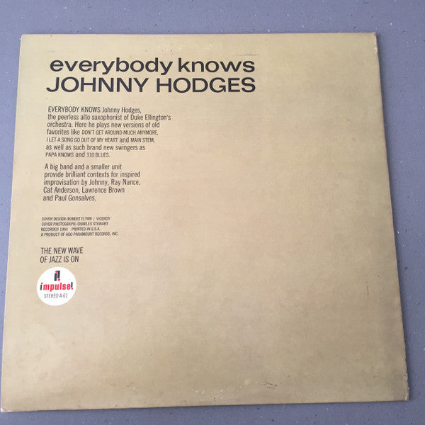 Johnny Hodges : Everybody Knows Johnny Hodges (LP, RE, Gat)