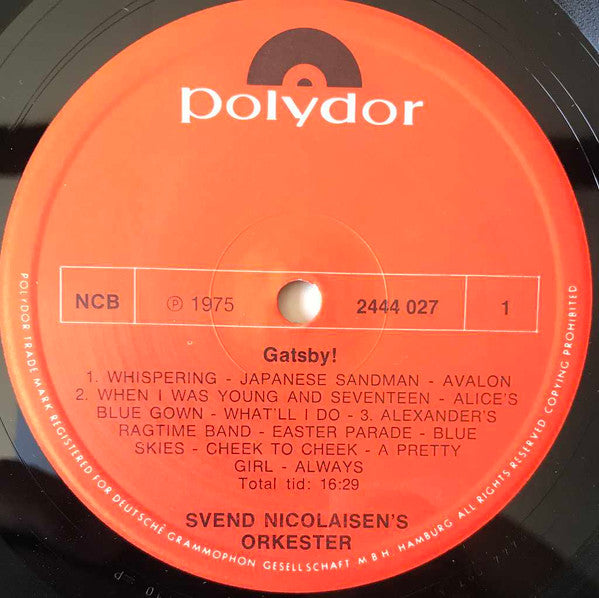 Svend Nicolaisens Orkester : Gatsby (LP, Album)