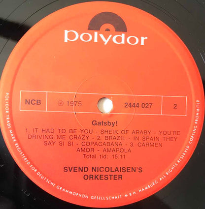 Svend Nicolaisens Orkester : Gatsby (LP, Album)