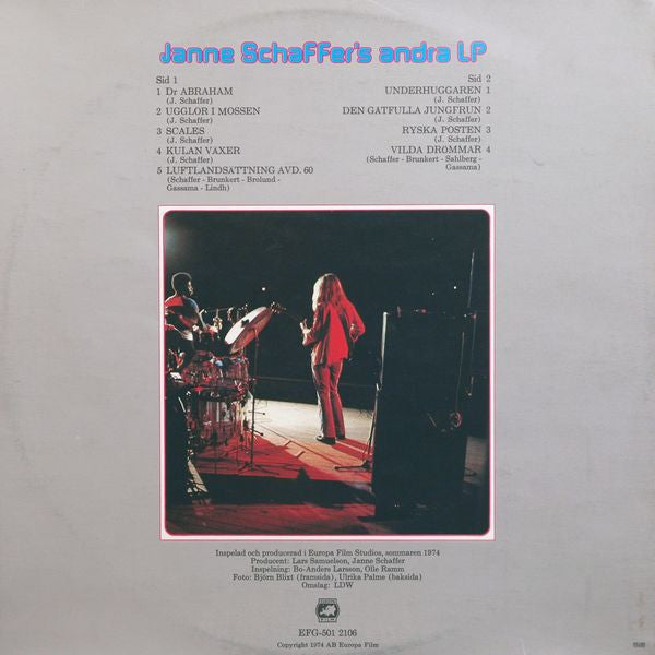 Janne Schaffer : Janne Schaffer's Andra LP (LP, Album, Gat)