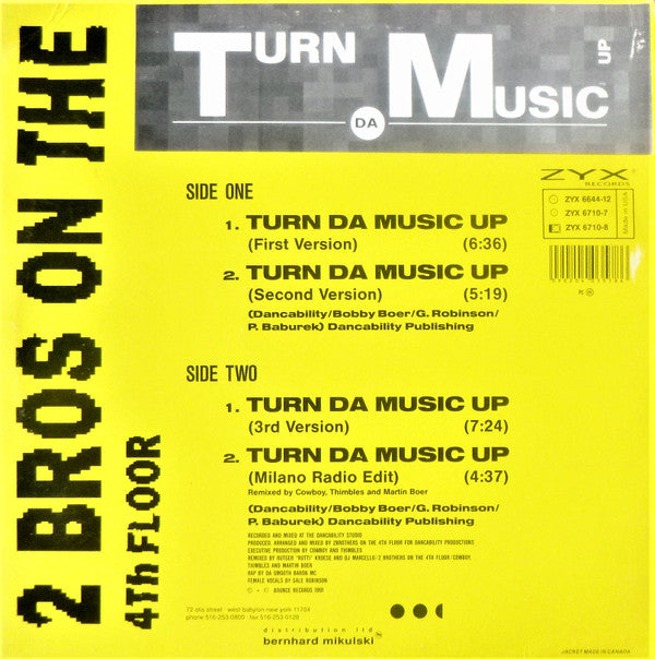 2 Brothers On The 4th Floor : Turn Da Music Up (12")