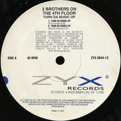 2 Brothers On The 4th Floor : Turn Da Music Up (12")