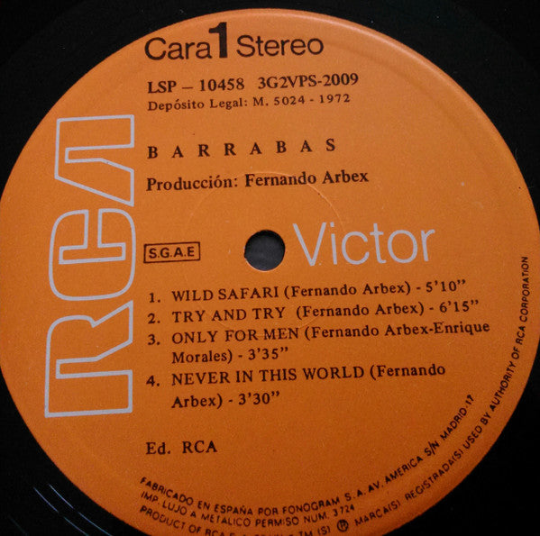 Barrabas : Barrabas (LP, Album)