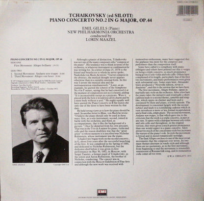 Pyotr Ilyich Tchaikovsky, Emil Gilels, Lorin Maazel, New Philharmonia Orchestra : Piano Concerto No. 2  (LP, Album)