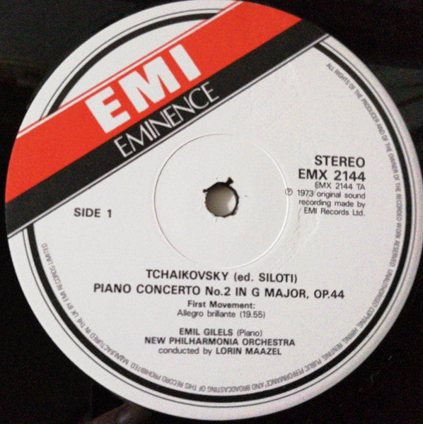 Pyotr Ilyich Tchaikovsky, Emil Gilels, Lorin Maazel, New Philharmonia Orchestra : Piano Concerto No. 2  (LP, Album)