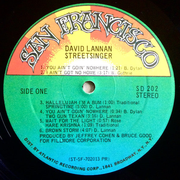 David Lannan : Street Singer (LP, Album, Pre)