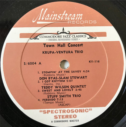 Various : Town Hall Concert (LP, Album)