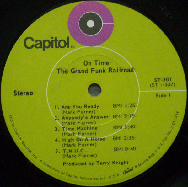 Grand Funk Railroad : On Time (LP, Album)