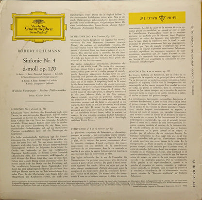 Robert Schumann, Berliner Philharmoniker, Wilhelm Furtwängler : Sinfonie Nr. 4 D-Moll Op. 120 (10", Mono)