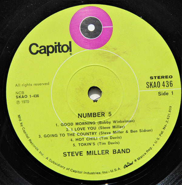 Steve Miller Band : Number 5 (LP, Album, Gat)