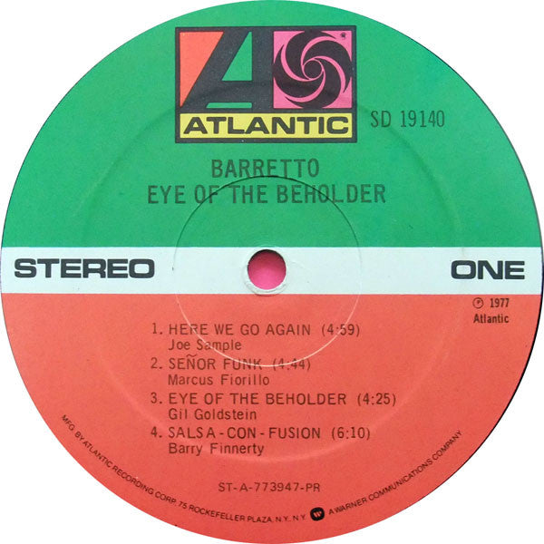Ray Barretto : Eye Of The Beholder (LP, Album, PR )