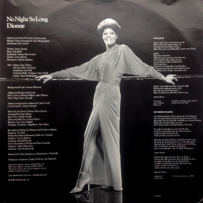 Dionne Warwick : No Night So Long (LP, Album, Pit)