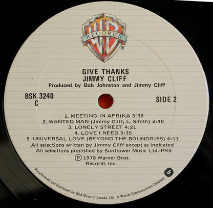 Jimmy Cliff : Give Thankx (LP, M/Print)