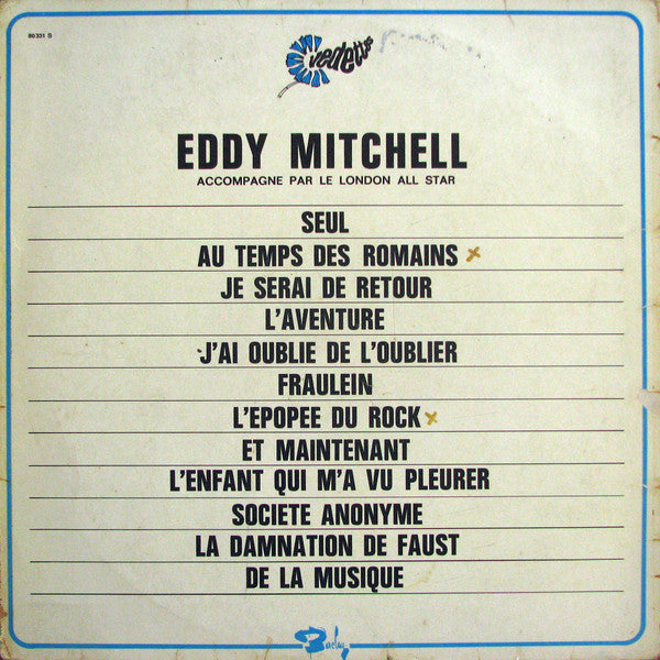 Eddy Mitchell : Seul (LP, Album)