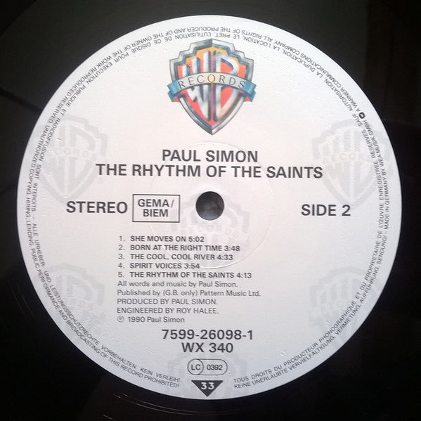 Paul Simon : The Rhythm Of The Saints (LP, Album)