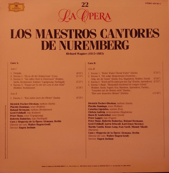 Richard Wagner, Orchester Der Deutschen Oper Berlin, Walter Hagen-Groll, Eugen Jochum : Los Maestros Cantores De Nuremberg (LP, Comp)