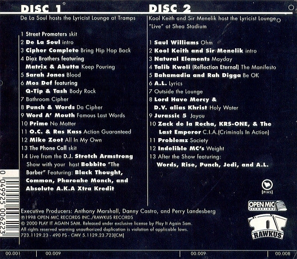 Various : Lyricist Lounge Volume One (2xCD, Comp, RE)