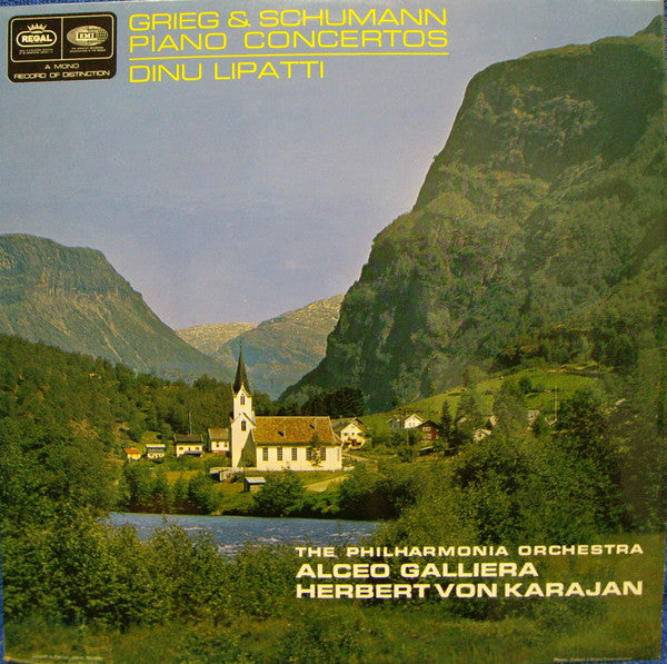 Edvard Grieg & Robert Schumann, Dinu Lipatti, Alceo Galliera, Herbert Von Karajan, Philharmonia Orchestra : Piano Concertos (LP, Mono)