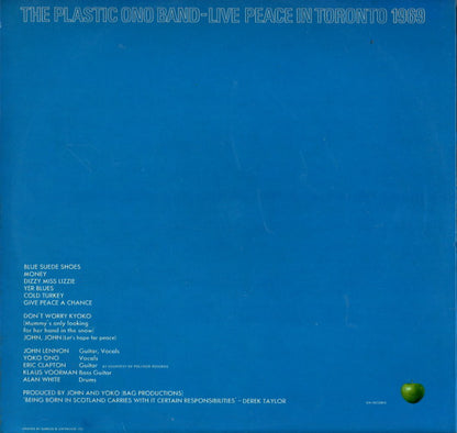 The Plastic Ono Band : Live Peace In Toronto 1969 (LP, Album)