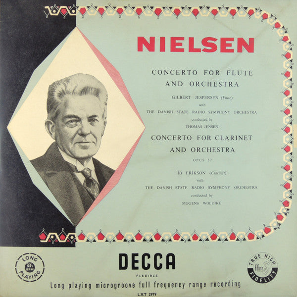 Carl Nielsen, Thomas Jensen, Mogens Wöldike Conducting Statsradiofoniens Symfoniorkester : Concerto For Flute And Orchestra / Concerto For Clarinet And Orchestra (LP, Mono)