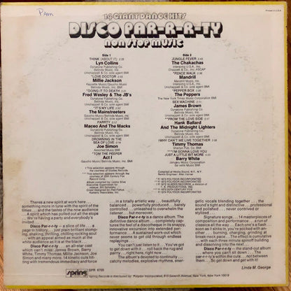 Various : Disco Par-r-r-ty (LP, Album, Mixed, All)