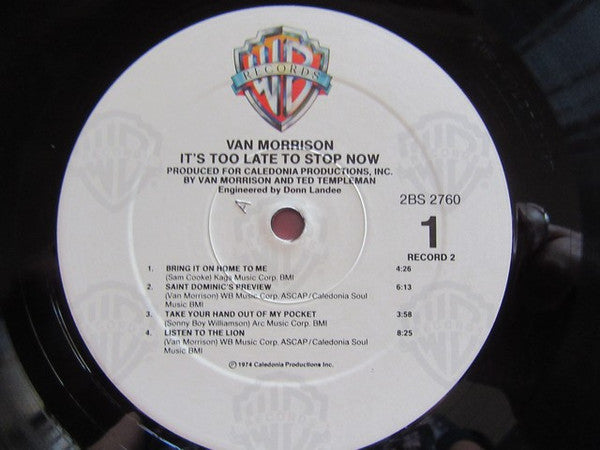 Van Morrison : It's Too Late To Stop Now (2xLP, Album)