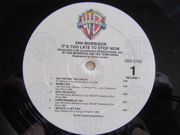 Van Morrison : It's Too Late To Stop Now (2xLP, Album)
