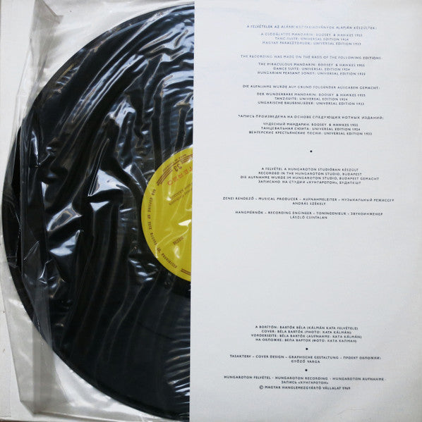 Béla Bartók - The Budapest Philharmonic Orchestra, Janos Sandor : The Miraculous Mandarin - Pantomime, Op. 19 / Dance Suite / Hungarian Peasant Songs (LP)