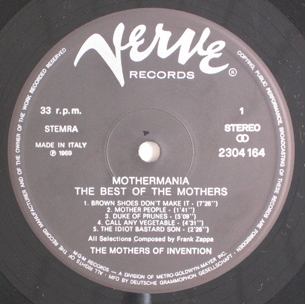 The Mothers : Mothermania, The Best Of The Mothers (LP, Comp, RE, Gat)