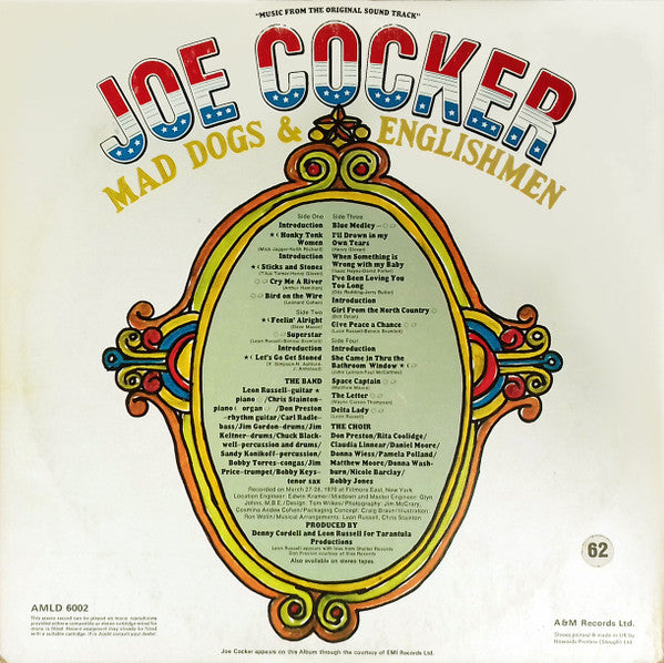 Joe Cocker : Mad Dogs & Englishmen (2xLP, Album, RE, Fol)