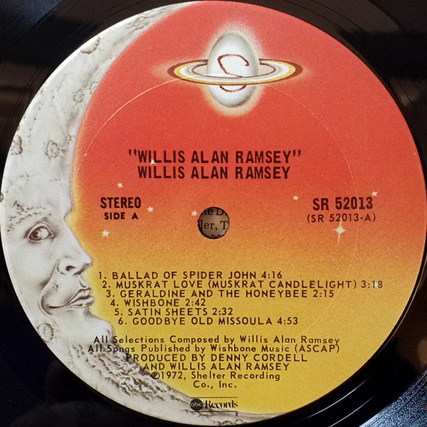 Willis Alan Ramsey : Willis Alan Ramsey (LP, Album, RE, Ter)
