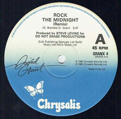 David Grant : Rock The Midnight (12", Single)