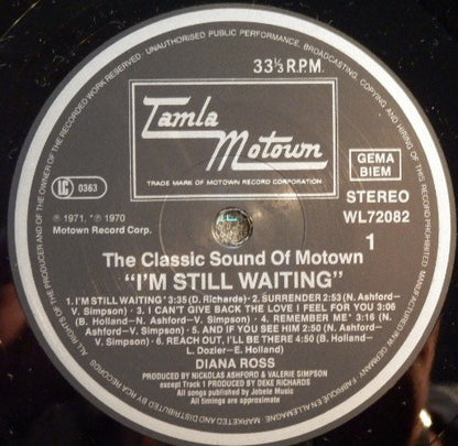 Diana Ross : I'm Still Waiting (LP, Album, RE)