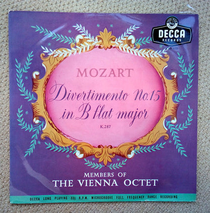 Wolfgang Amadeus Mozart, Mitglieder Des Wiener Oktetts : Divertimento No. 15 In B Flat Major K. 287 (LP, Mono)