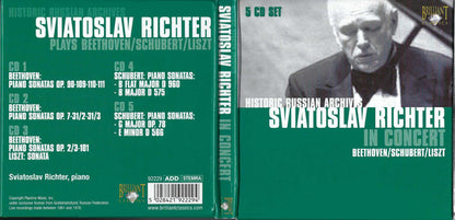 Sviatoslav Richter - Ludwig Van Beethoven / Franz Schubert / Franz Liszt : Sviatoslav Richter In Concert (5xCD, Comp + Box)