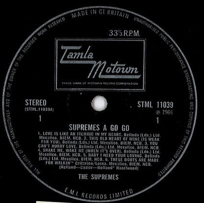 The Supremes : A' Go Go (LP, Album)