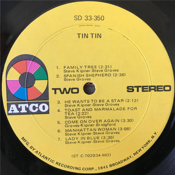 Tin Tin (5) : Tin Tin (LP, Album, Mon)