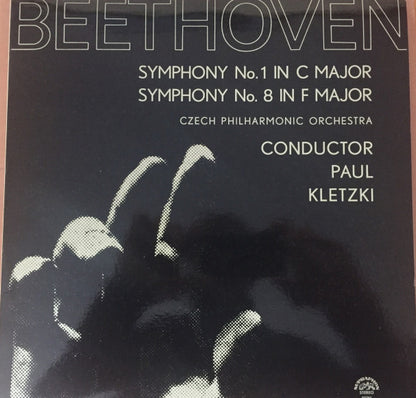 Ludwig van Beethoven : Symphony No. 1 In C Major - Symphony No. 8 In F Major. Czech Philharmonic Orchestra, Conductor Paul Kletzki.  (LP, RP)