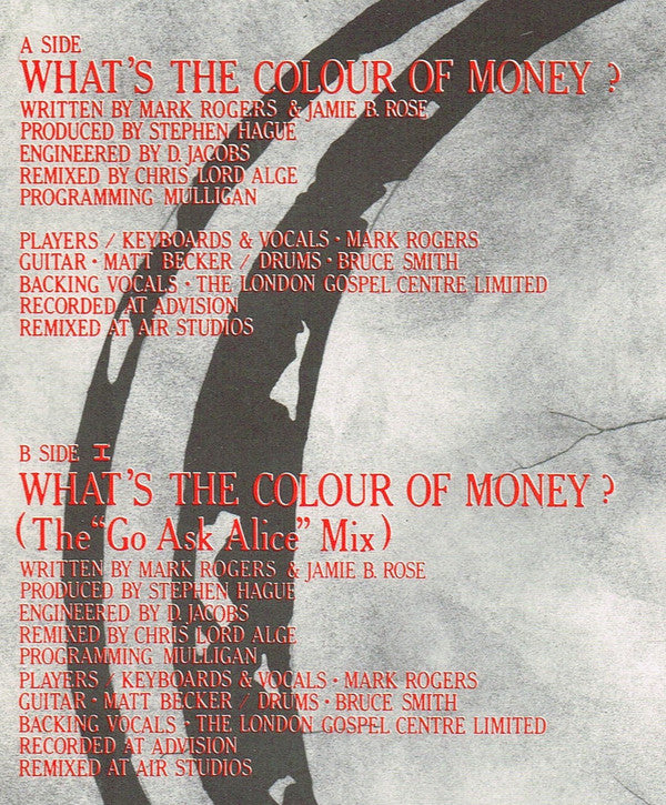 Hollywood Beyond : What's The Colour Of Money? (12", Single)