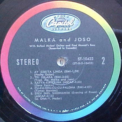 Malka and Joso : Introducing Malka And Joso (LP, Album)