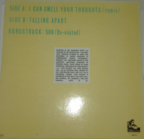 The Leather Nun : I Can Smell Your Thoughts (Remix) (12", Single, Yel)