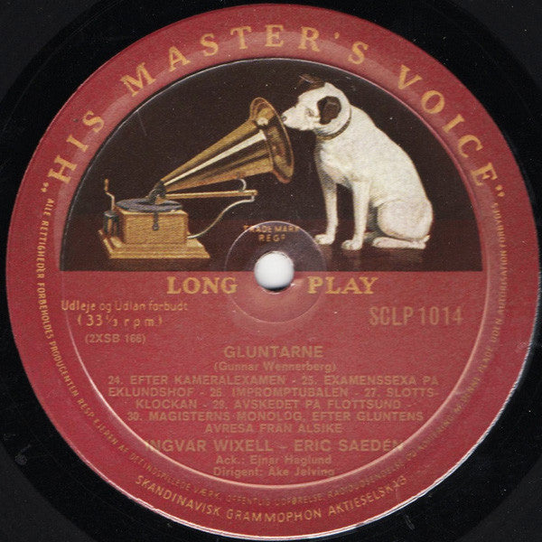 Gunnar Wennerberg, Ingvar Wixell, Erik Saedén : Gluntarne (Vol. 2) (LP, Album)