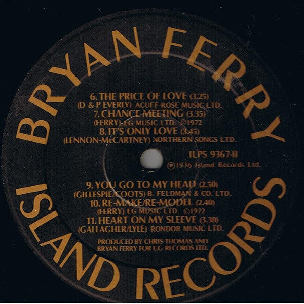 Bryan Ferry : Let's Stick Together (LP, Album, Comp)