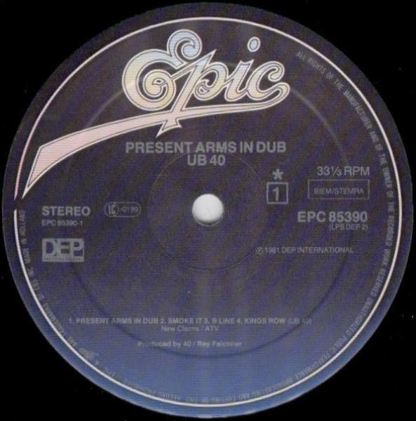 UB40 : Present Arms In Dub (LP, Album)