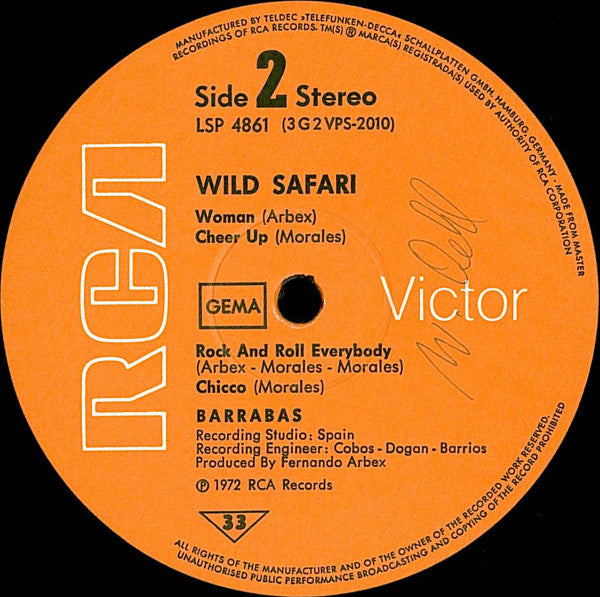 Barrabas : Wild Safari (LP, Album)