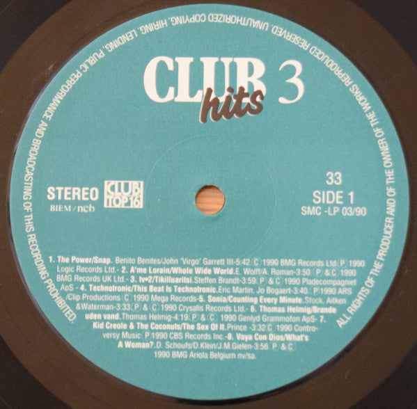 Various : Clubhits 3 - 1990 (LP, Comp)