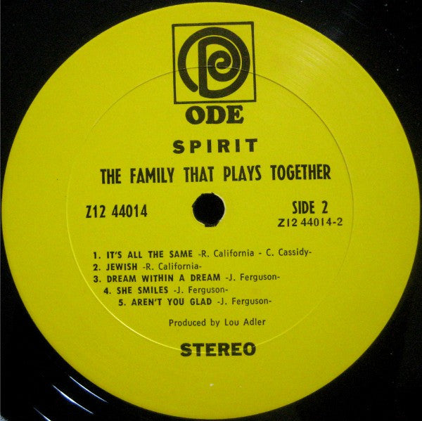 Spirit (8) : The Family That Plays Together (LP, Album, Pit)